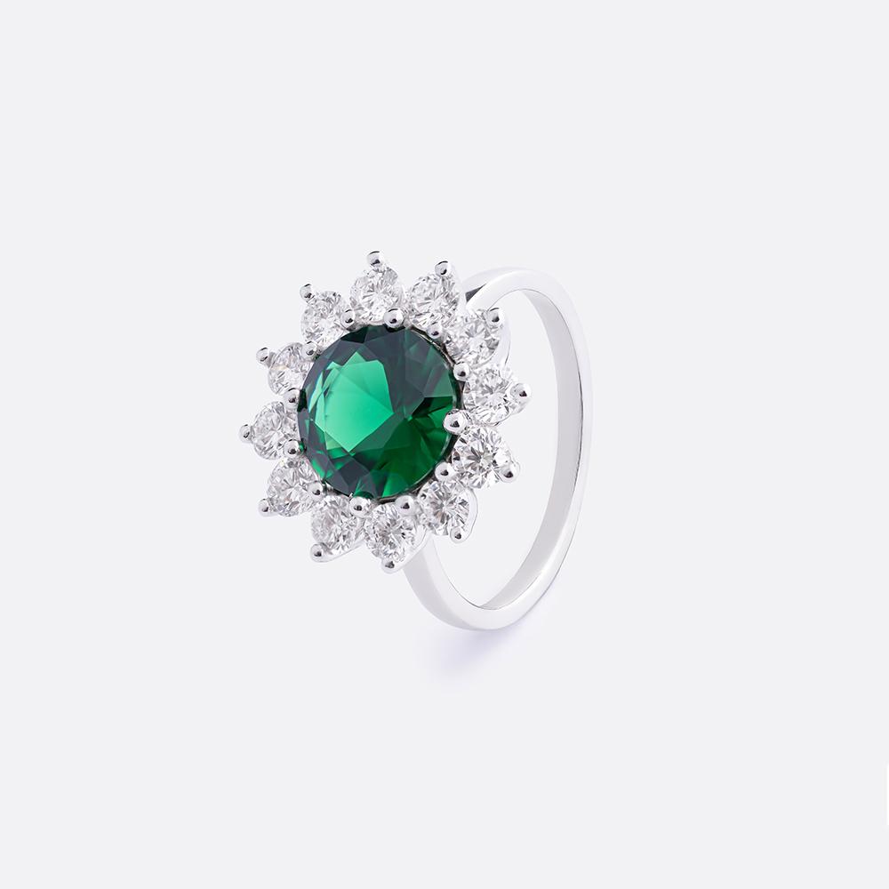 Green Emerald ring 18K Yellow Gold | 1.2CT