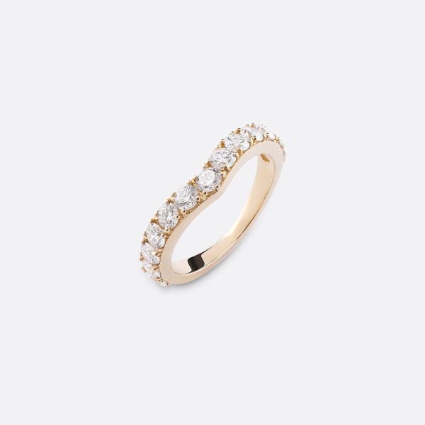 V shape diamond ring 18K Yellow Gold  | 1.3CT